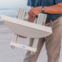 Amish-Made SurfAira Collection Surfboard-Shaped Folding Poly Side Table