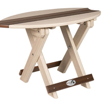 Amish-Made SurfAira Collection Surfboard-Shaped Folding Poly Side Table