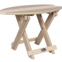 Amish-Made SurfAira Collection Surfboard-Shaped Folding Poly Side Table