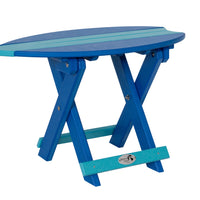 Amish-Made SurfAira Collection Surfboard-Shaped Folding Poly Side Table