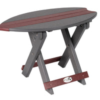 Amish-Made SurfAira Collection Surfboard-Shaped Folding Poly Side Table