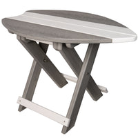 Amish-Made SurfAira Collection Surfboard-Shaped Folding Poly Side Table