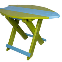 Amish-Made SurfAira Collection Surfboard-Shaped Folding Poly Side Table