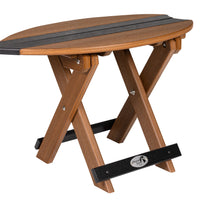 Amish-Made SurfAira Collection Surfboard-Shaped Folding Poly Side Table