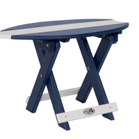 Amish-Made SurfAira Collection Surfboard-Shaped Folding Poly Side Table