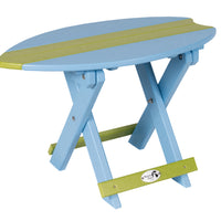 Amish-Made SurfAira Collection Surfboard-Shaped Folding Poly Side Table