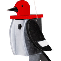 Amish-Made Deluxe Bird-Shaped Wooden Birdhouses