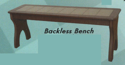 Amish-Made Poly Backless Benches in SEVEN SIZES - Local Purchase ONLY in Downingtown PA