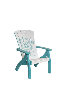 Amish-Made Bayside Collection Poly Patio Chairs with Ocean Designs