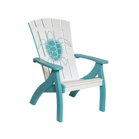 Amish-Made Bayside Collection Poly Patio Chairs with Ocean Designs