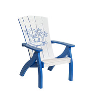 Amish-Made Bayside Collection Poly Patio Chairs with Ocean Designs