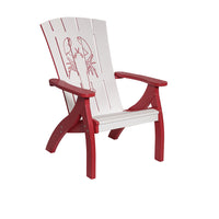 Amish-Made Bayside Collection Poly Patio Chairs with Ocean Designs