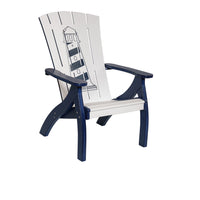 Amish-Made Bayside Collection Poly Patio Chairs with Ocean Designs