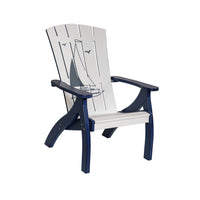 Amish-Made Bayside Collection Poly Patio Chairs with Ocean Designs