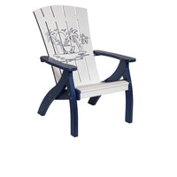 Amish-Made Bayside Collection Poly Patio Chairs with Ocean Designs