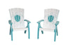 Amish-Made Bayside Collection Poly Patio Chairs with Ocean Designs