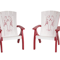 Amish-Made Bayside Collection Poly Patio Chairs with Ocean Designs