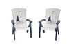 Amish-Made Bayside Collection Poly Patio Chairs with Ocean Designs