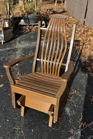 Amish-Made Deluxe Poly Bentwood Style Glider Chair (No Trim) - Local Purchase at our Boutique in Downingtown PA Only SR-BGCnoT-2025