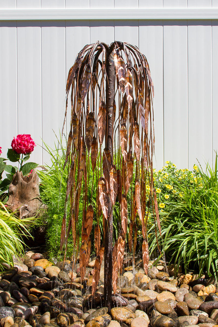 Blue Thumb Copper Weeping Willow Tree Complete Fountain Kits