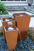 Blue Thumb Triple Corten Steel Rusted Fountain Urn Kit