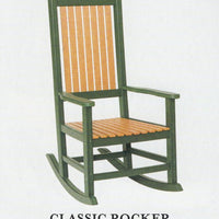 Amish-Made Poly Classic Porch Rocker, Rocking Chair - Local Purchase at our Boutique in Downingtown PA only