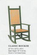 Amish-Made Poly Classic Porch Rocker, Rocking Chair - Local Purchase at our Boutique in Downingtown PA only