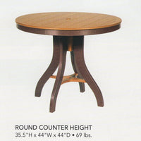 Amish-Made 44" Round Patio Counter-Height Table - Local Purchase ONLY in Downingtown PA SR-RCT