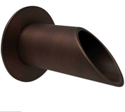 Deco Wall Scupper w/ Round Plate, Oil Rubbed Bronze Finish
