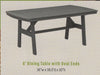 Amish-Made Poly Outdoor Dining Table with Oval end boards in 6' and 8' Lengths and a generous 38.5" Width - Local Pickup ONLY in Downingtown PA