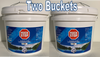 Two Muck Stop buckets side by side on a white background
