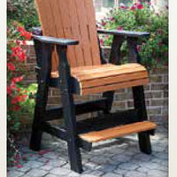 Amish-Made Poly Fan Back Pub (Tall) Chair - Local Pickup ONLY in Downingtown PA