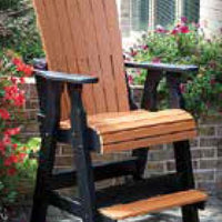 Amish-Made Poly Fan Back Pub (Tall) Chair - Local Pickup ONLY in Downingtown PA