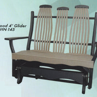 Amish-Made Poly Bentwood Style 4' Swivel Glider - Local Pickup ONLY in Downingtown PA