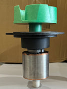 A replacement impeller for Anjon Big Frog Eco Drive pumps, featuring green, black, and metallic color components.