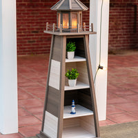 Amish-Made Nautical Lighthouse Shaped Shelves