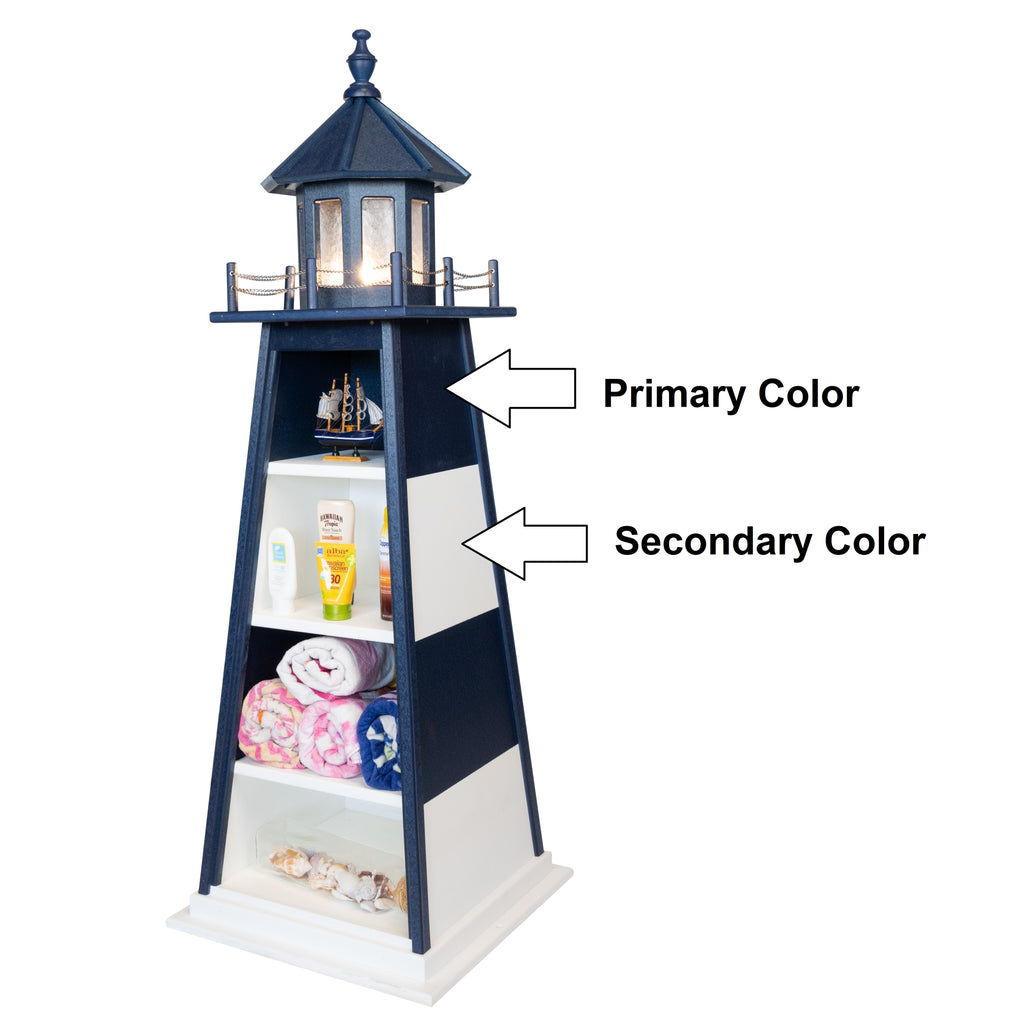 Amish-Made Nautical Lighthouse Shaped Shelves