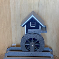 Amish-Made SMALL Poly Gristmills with Basin, Waterwheel and Spillway