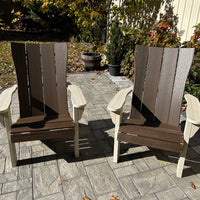 Amish-Made Modern Flat-Top Poly Fanback Adirondack Chairs - Local Pickup ONLY in Downingtown PA