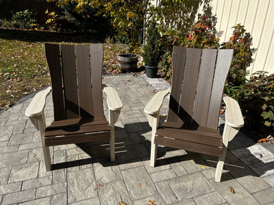 Amish-Made Modern Flat-Top Poly Fanback Adirondack Chairs - Local Pickup ONLY in Downingtown PA