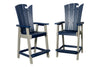 Amish-Made OceanWavz Collection Bar-Height Poly Dining Chairs