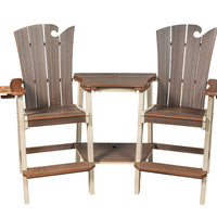 Amish-Made OceanWavz Collection Bar-Height Poly Dining Chairs