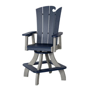 Amish-Made OceanWavz Collection Bar-Height Poly Swivel Dining Chairs