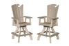 Amish-Made OceanWavz Collection Bar-Height Poly Swivel Dining Chairs