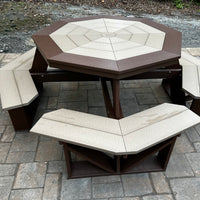 Amish-Made Poly Octagonal Step in Picnic Table - Local Purchase ONLY in Downingtown PA
