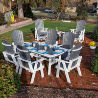 Amish-Made Poly Outdoor Dining Table with Oval end boards in 6' and 8' Lengths and a generous 38.5" Width - Local Pickup ONLY in Downingtown PA