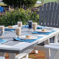 Amish-Made Poly Outdoor Dining Table with Oval end boards in 6' and 8' Lengths and a generous 38.5" Width - Local Pickup ONLY in Downingtown PA