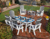 Amish-Made Poly Outdoor Dining Table with Oval end boards in 6' and 8' Lengths and a generous 38.5" Width - Local Pickup ONLY in Downingtown PA