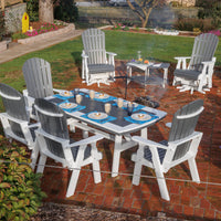 Amish-Made Poly Outdoor Dining Table with Oval end boards in 6' and 8' Lengths and a generous 38.5" Width - Local Pickup ONLY in Downingtown PA