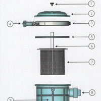 Parts for Sequence® Basket Strainer PurFlo (PF) 24170488 and 24170496
